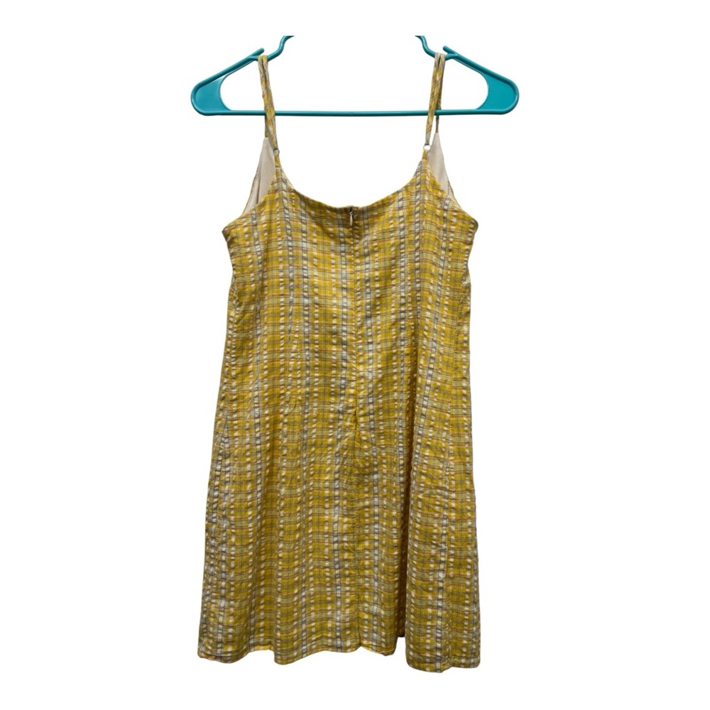 Altar’d State Yellow Plaid Mini Dress | Cottagecore Sundress | Size M - Picture 4 of 4